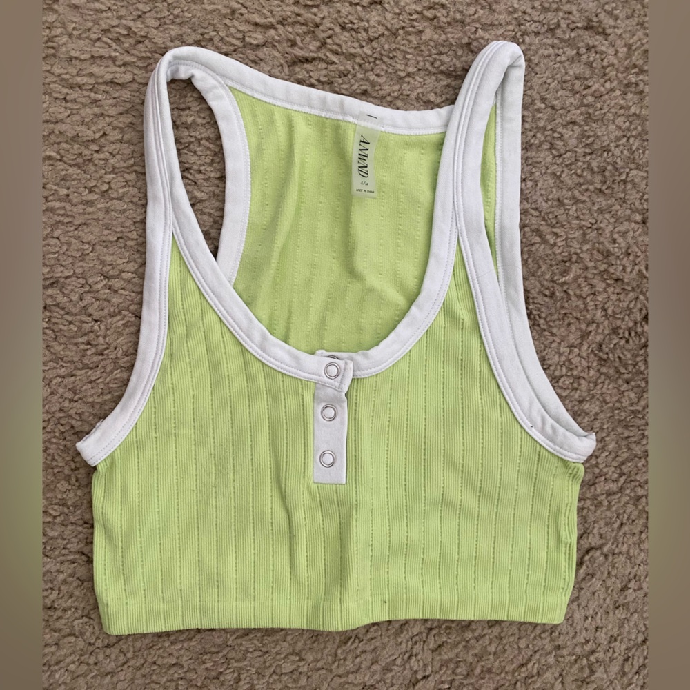 Neon Sports Bra Snap Crop Top